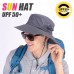 USHAKE Bucket Hat, Safari Hat UPF 50+ Sun Protection Hat Boonie Hat Cap for Outdoor Fishing Hunting Gardening Hiking