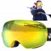 USHAKE Kid Ski Goggles ( Mirrored Blue/Green/Yellow Lenses)